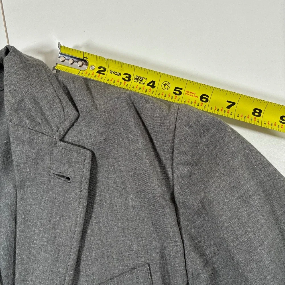 J.Crew Thompson Unstructured Blazer 38 Grey Cotton Twill Jacket (Tag 36)